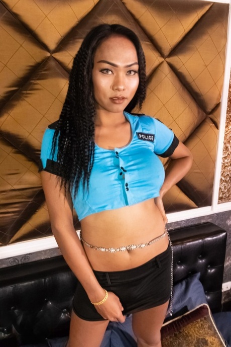 Thai shemale with a big dick Baimon gets anal fucked after a drinking spree